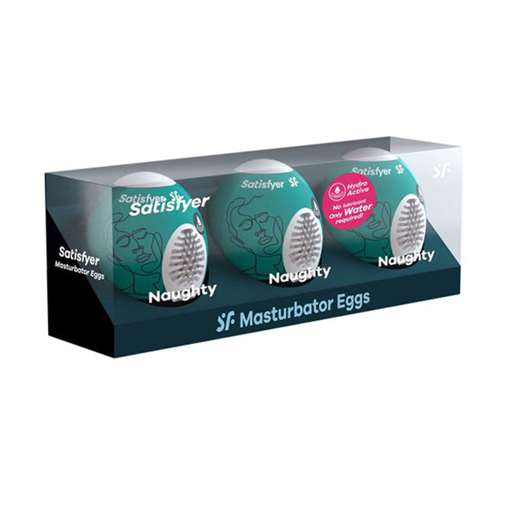 Набор из 3 мастурбаторов-яиц Satisfyer Naughty 9043477