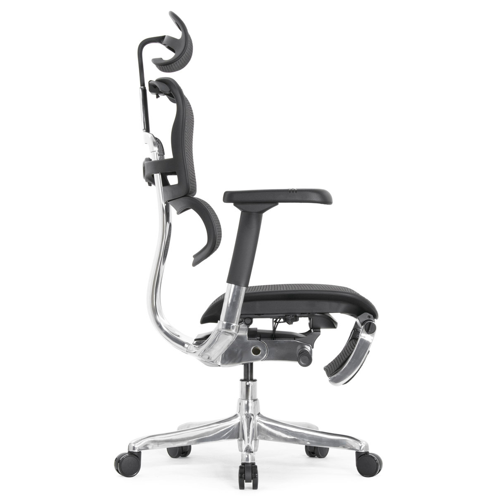 Кресло FALTO Ergohuman Elite 2 с подножкой ( чёрный каркас /сетка чёрный T-168-B1 Black )