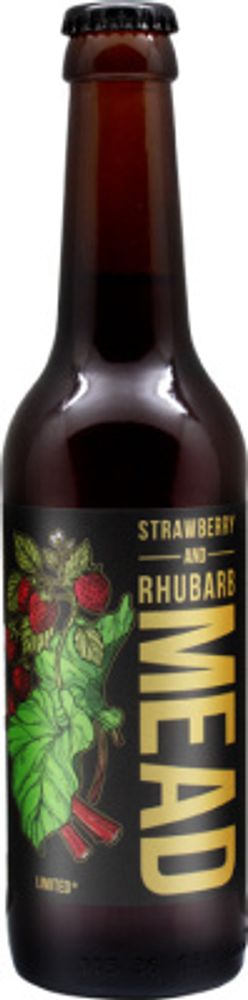 Медовуха Степь и Ветер Строуберри Энд Рубарб Мид / Mead Steppe &amp; Wind Strawberry &amp; Rhubarb 0.33 - стекло