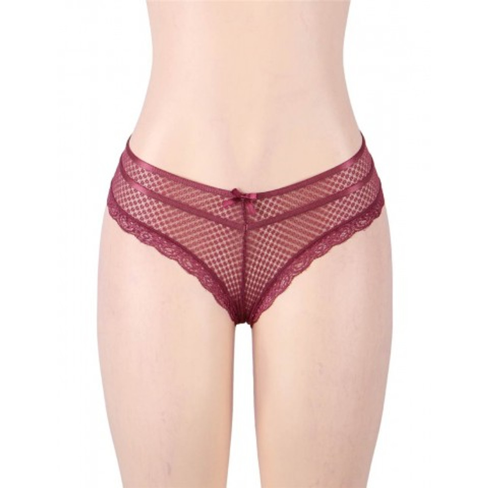 Трусики танга Ladies, бордовые, XS-S