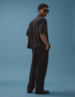 Мужская струящаяся рубашка boxy fit с коротким рукавом - BERSHKA