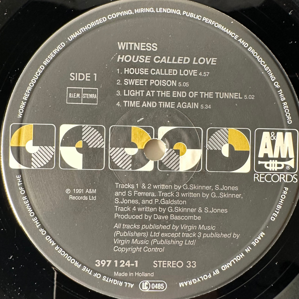 Witness – House Called Love (Голландия 1991г.)