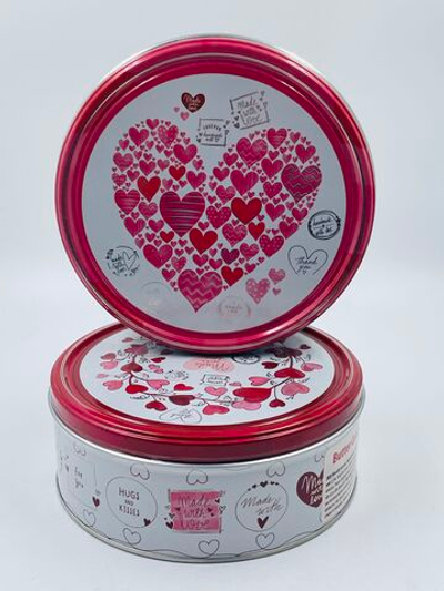 Песочное печенье с маслом Butter Cookies "Hearts/Сердечки", 2 жестяные банки по 150 г (Дания)