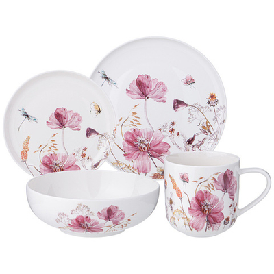 НАБОР ПОСУДЫ ОБЕДЕННОЙ LEFARD "FLOWERS" НА 4 ПЕР. 16 ПР. 577-202 Lefard