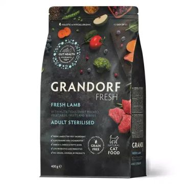 Grandorf Fresh Cat Lamb&Sweet Potato Sterilised Сухой беззерновой корм для стерилизованных кошек ягненок с бататом