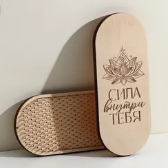 Доска для йоги "Садху", лотос, с гвоздями, шаг 8 мм, 13х31 см, комплект 2 шт