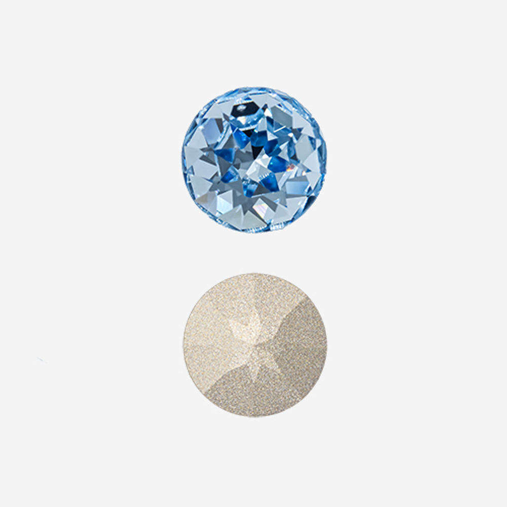 Кристалл Шатон (Chaton), оттенок "Светлый Сапфир"/"Light Sapphire", 12мм