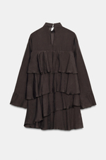 МИНИ-ПЛАТЬЕ С ВОЛАНАМИ — ZARA