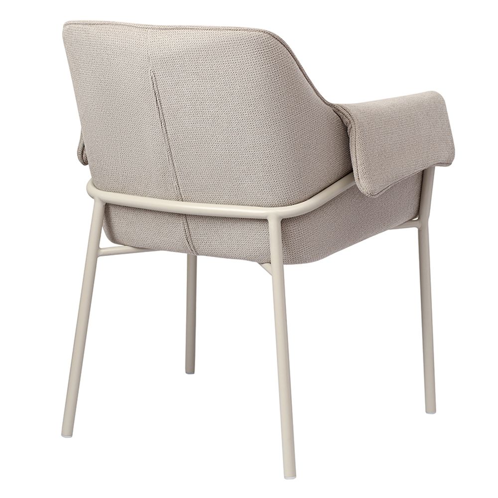 Стул Aline, шенилл, серо-бежевый/бежевый