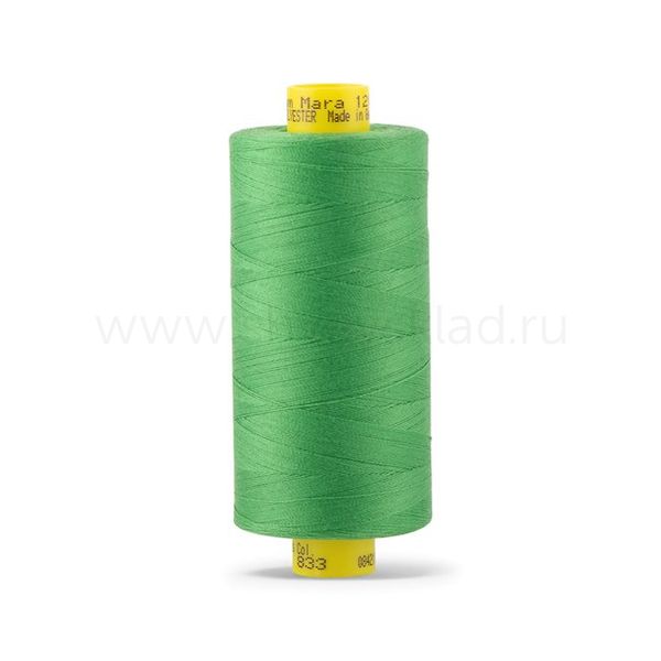 Нитка Gutermann Mara 120 (1000 метров), 1 кат., универсальная | 833 зеленый лайм