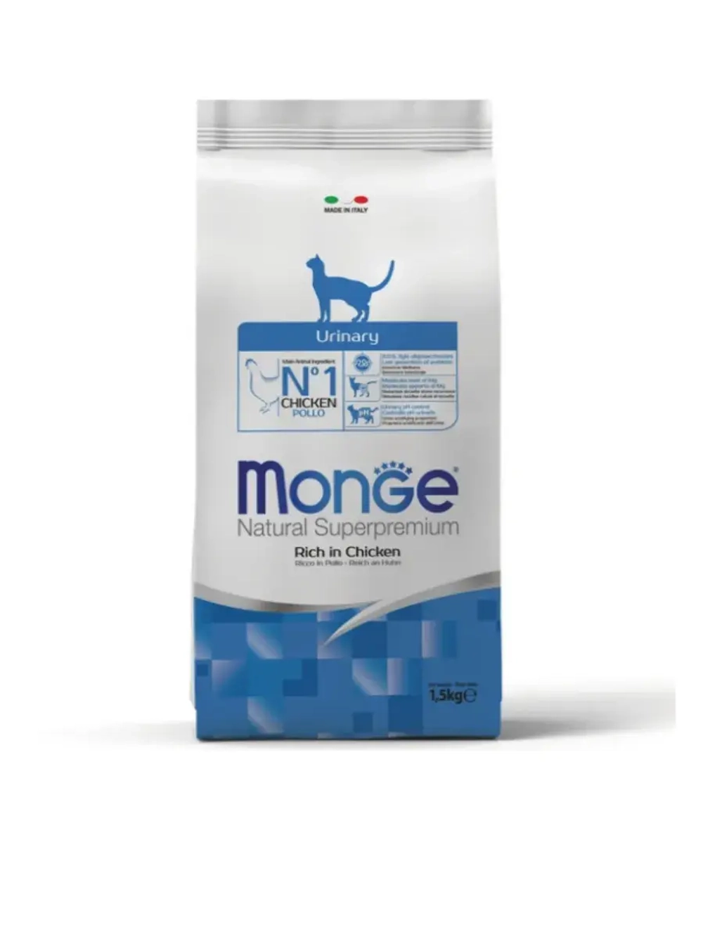 Сухой корм Monge Cat Daily Line Urinary (Монж уринари) для кошек с курицей 1,5 кг