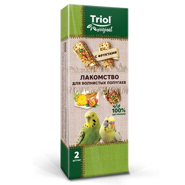 Лакомство Triol Original с фруктами для попугаев 2 шт, 55 г