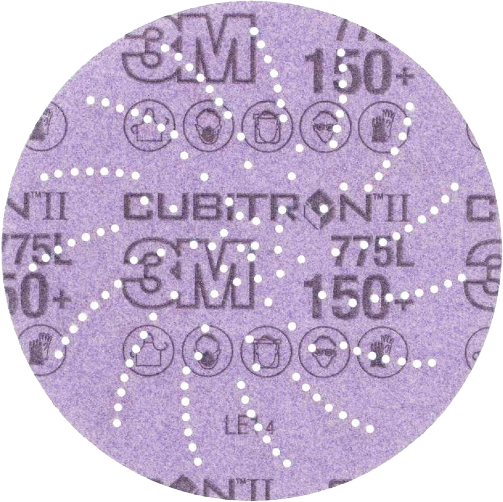 3M™ Cubitron™ II Hookit™ 775L Шлифовальный Круг, 400+, 152 мм, Клин Сэндинг, № 05059, 50 шт./уп.