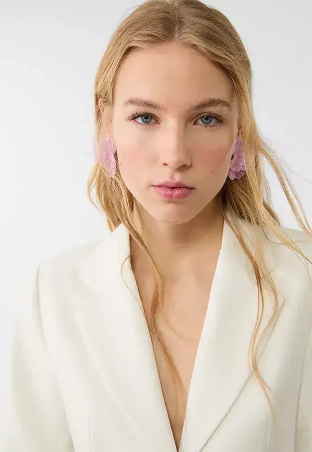STRADIVARIUS Серьги-веера в виде цветов, розовый
