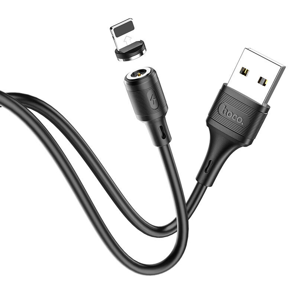Кабель HOCO X52 USB-Lightning 2.4А 1м магнитный PVC Black