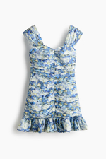 Платье со сборками и оборкой - H&M