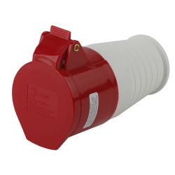 Розетка ЭРА R-16-3P-PE-N-IP44 переносная 215 3Р+РЕ+N 16А 380В IP44 | Электротовары