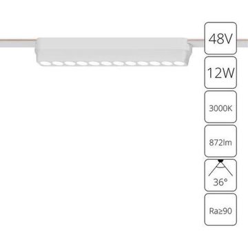Магнитный трековый светодиодный светильник 12W 3000K A1154PL-1WH белый Rapid Arte Lamp