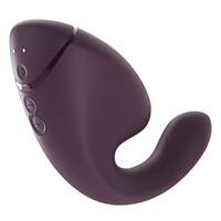 Фиолетовый вибратор 19,5см с вакуумным стимулятором Womanizer Next Duo Dark Purple WZ142SGD