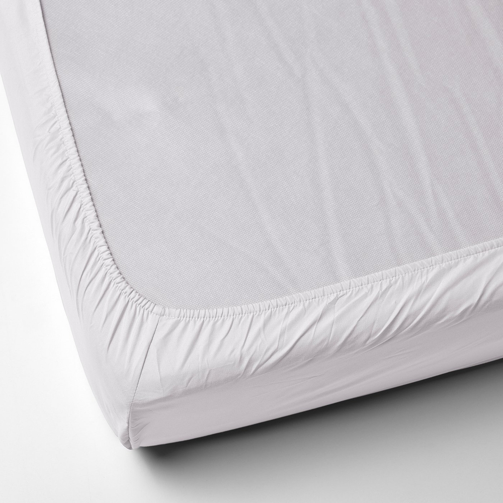 IKEA BÄRGLIM  (ИКЕА БЭРГЛИМ)  -  Простыня на резинке - белая 140x200 см