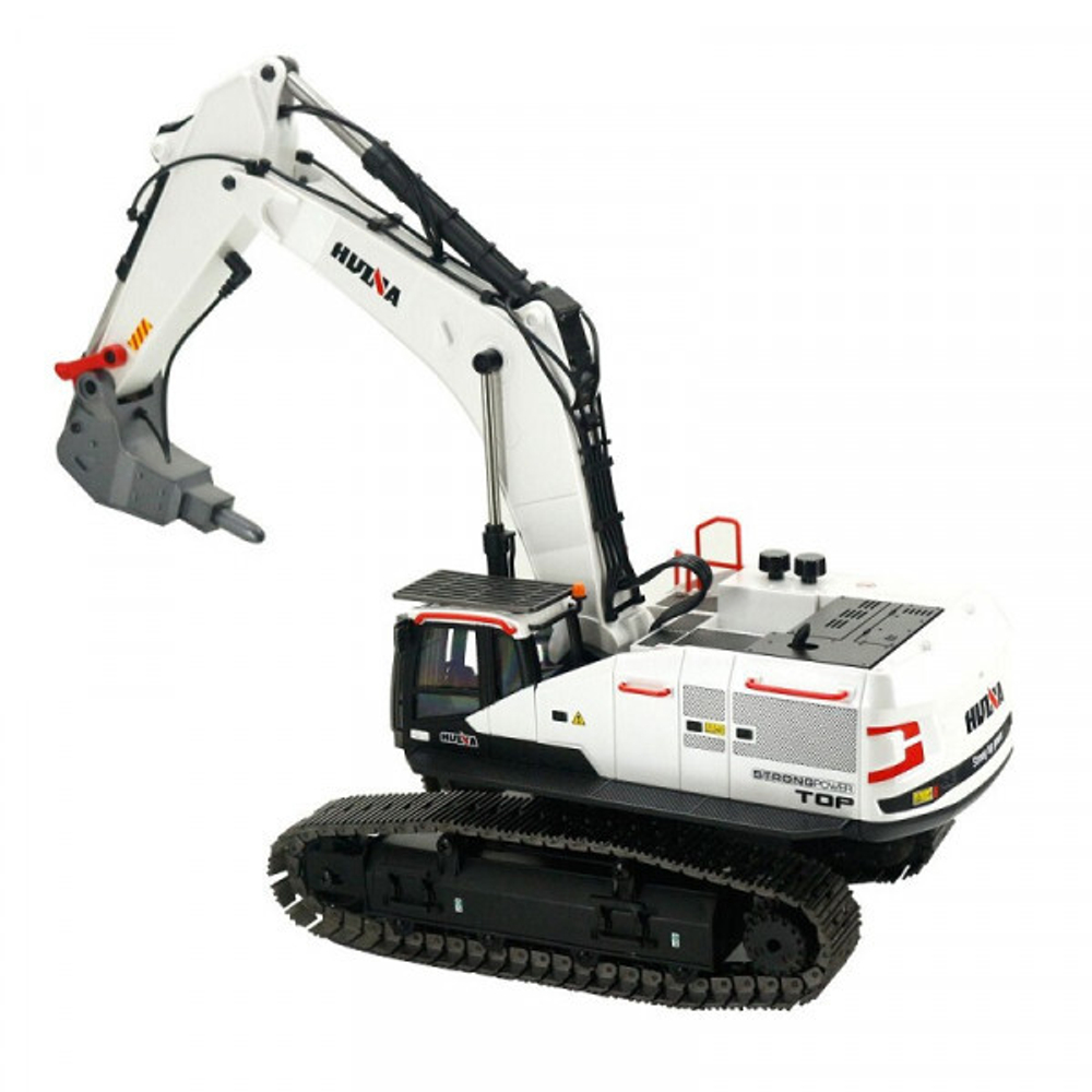 Радиоуправляемый экскаватор белый HUI NA TOYS масштаб 1:14 2.4G - HN1594-WHITE