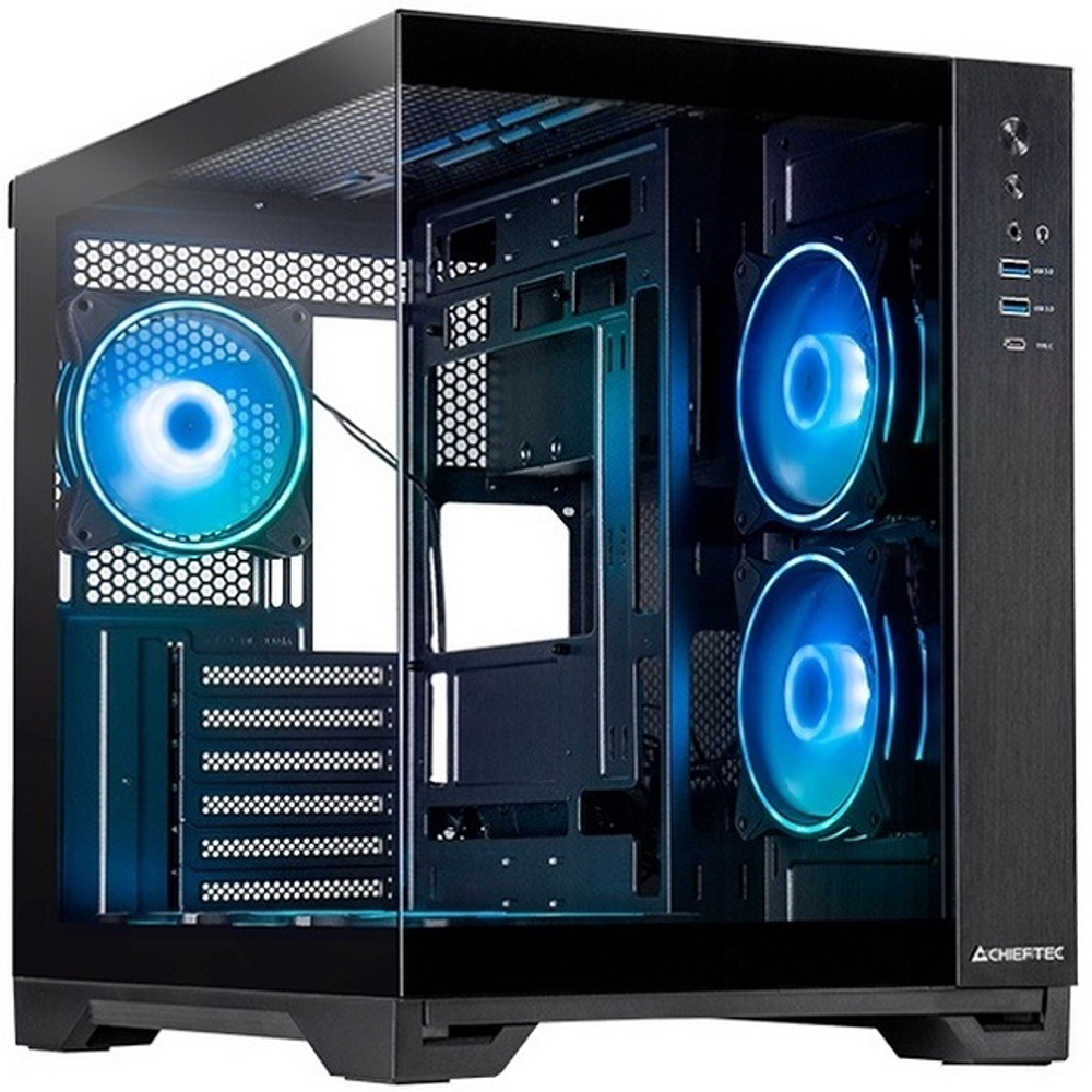 Корпус Midi-Tower Chieftec VISIO TG, ARGB, Black (GM-30B-TG-OP)