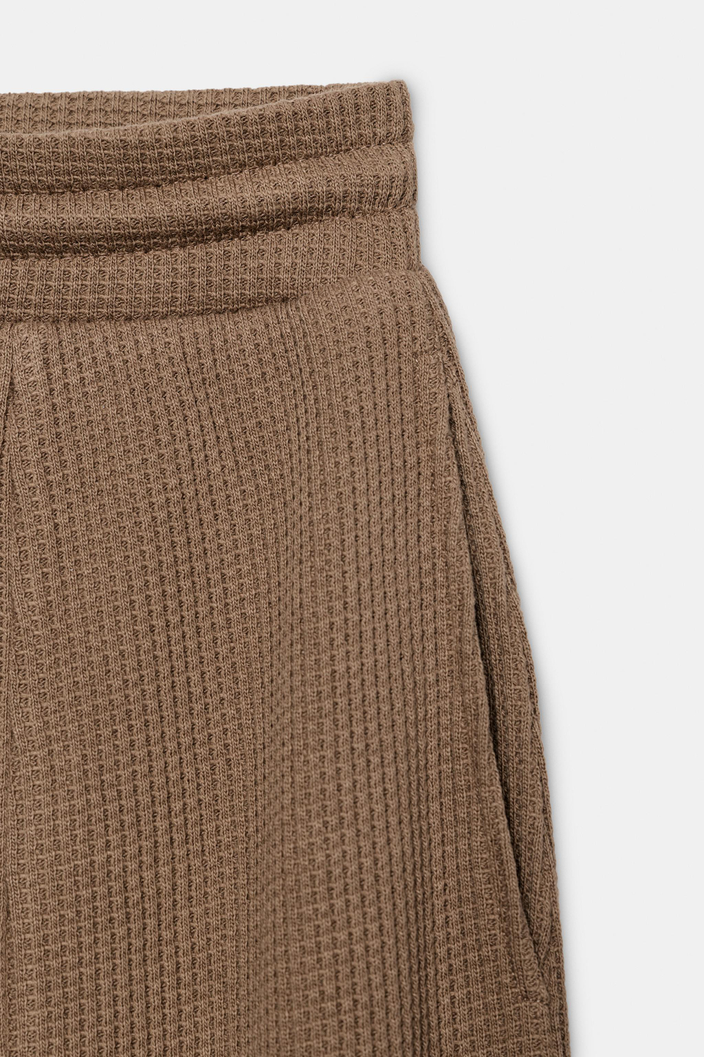 ШИРОКИЕ БРЮКИ ИЗ РИФЛЕНОГО ТРИКОТАЖА — ZARA