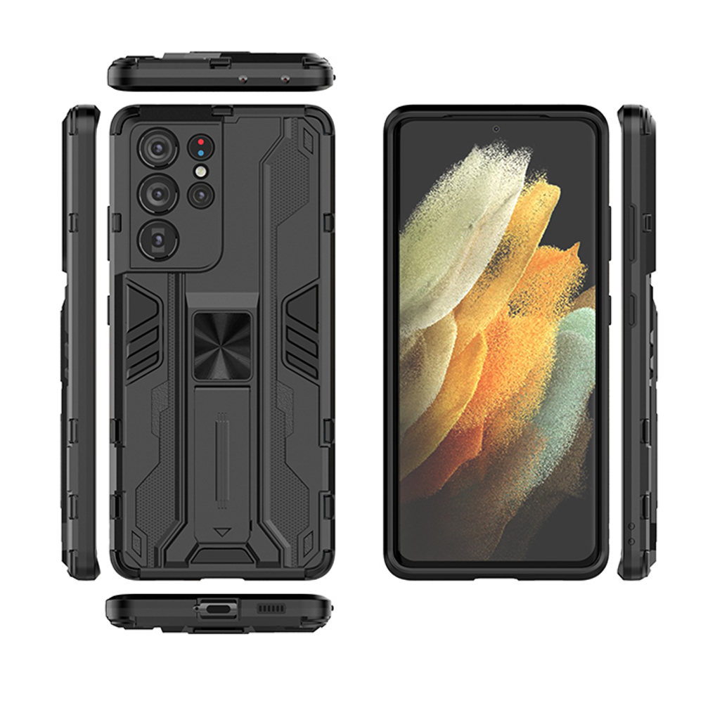 Противоударный чехол с подставкой Transformer для Samsung Galaxy S21 Ultra