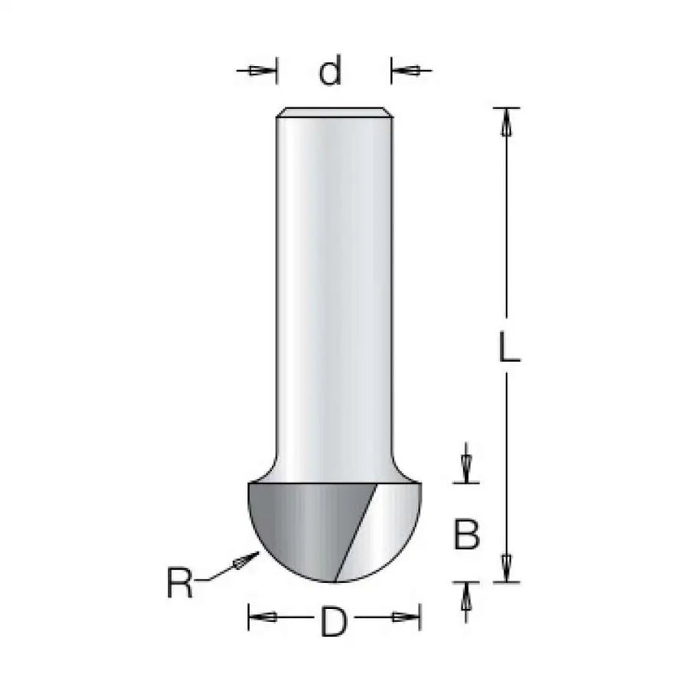Фреза галтельная пазовая 12.7x9.5x41.5x8 R6.3 DIMAR 1060125