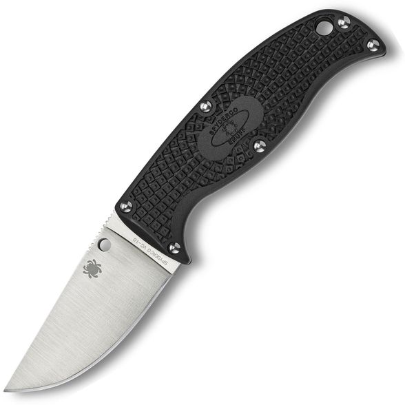 Цена наНож с фиксированным клинком Enuff Spyderco FB31CPBK, сталь VG-10 Satin Plain, рукоять термопластик FRN, чёрный