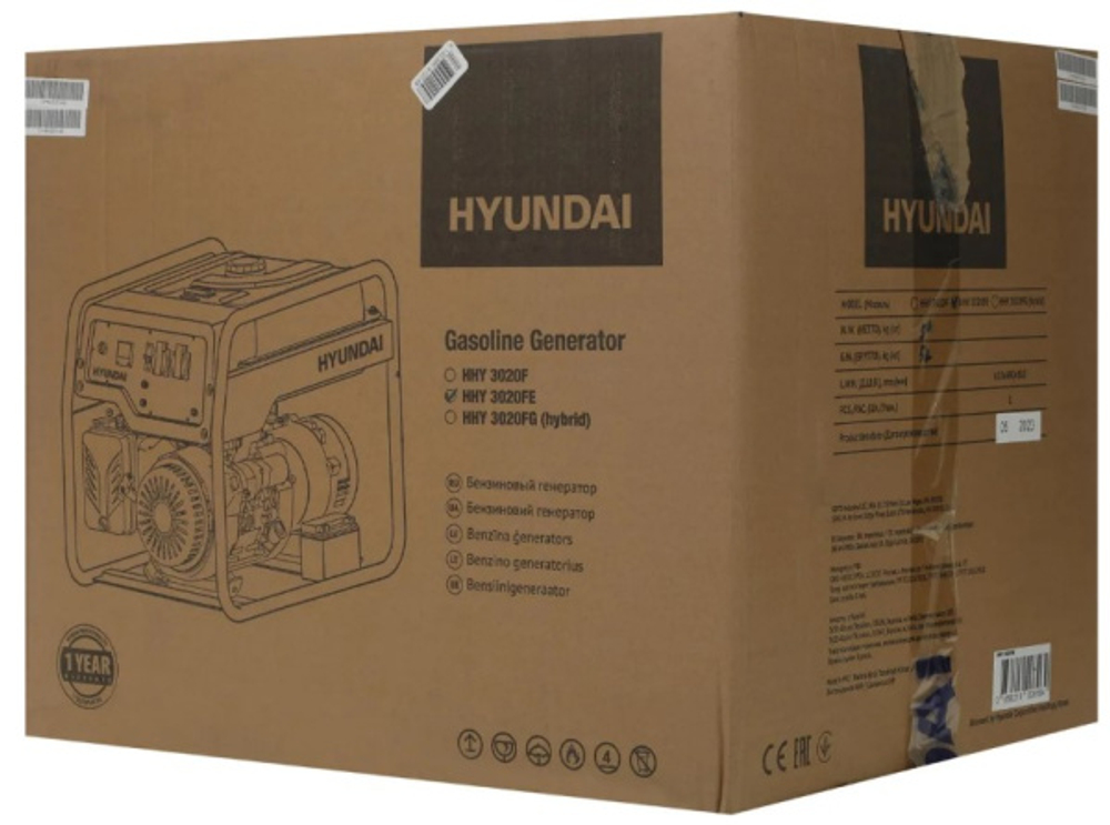Генератор бензиновый Hyundai HHY 3020FE