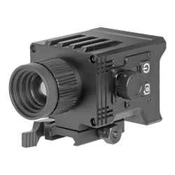 Коллиматор тепловизионный Gaut Nova TD 219, x1.2-4.8, 256x192, D19мм 6000Дж - вид спереди с объективом и креплением