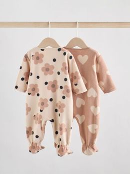 Комбинезон / Cлип для малышей флисовый Next AW2-299, 2 шт., Бежевый