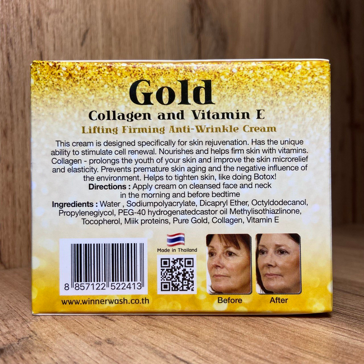 Крем для лица Banna Gold Collagen and Vitamin E укрепляющий с лифтинг-эффектом с золотом, коллагеном и Витамином Е 100 мл