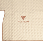 Ковры Foton Auman (экокожа, бежевый, бежевый кант, коричневая вышивка)