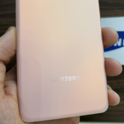 Крышка для Samsung S21 Plus - задняя стеклянная панель премиум качество (розового цвета)