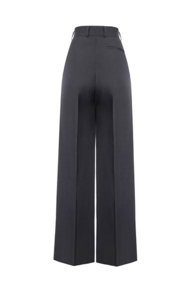 “Striped wool trousers” Брюки широкие со складками.