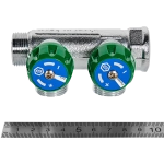 SMB-6850-343402 STOUT Коллектор регулирующий 3/4", 2 отвода 3/4"ЕК