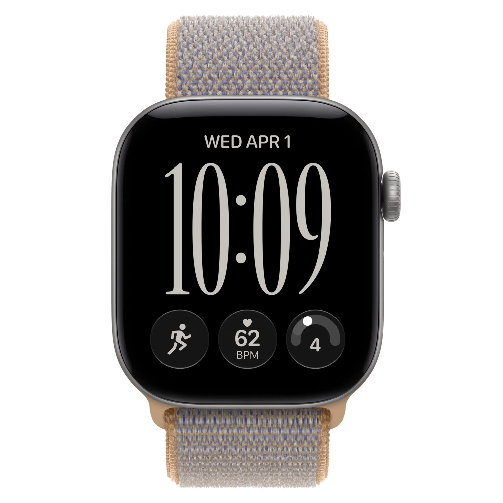 Умные часы Apple Watch Series 12 GPS, 42mm, Space Gray Aluminum Case with Chambray Blue Sport Loop
