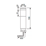 Светодионая сигнальная колонна красная TL25-024-R