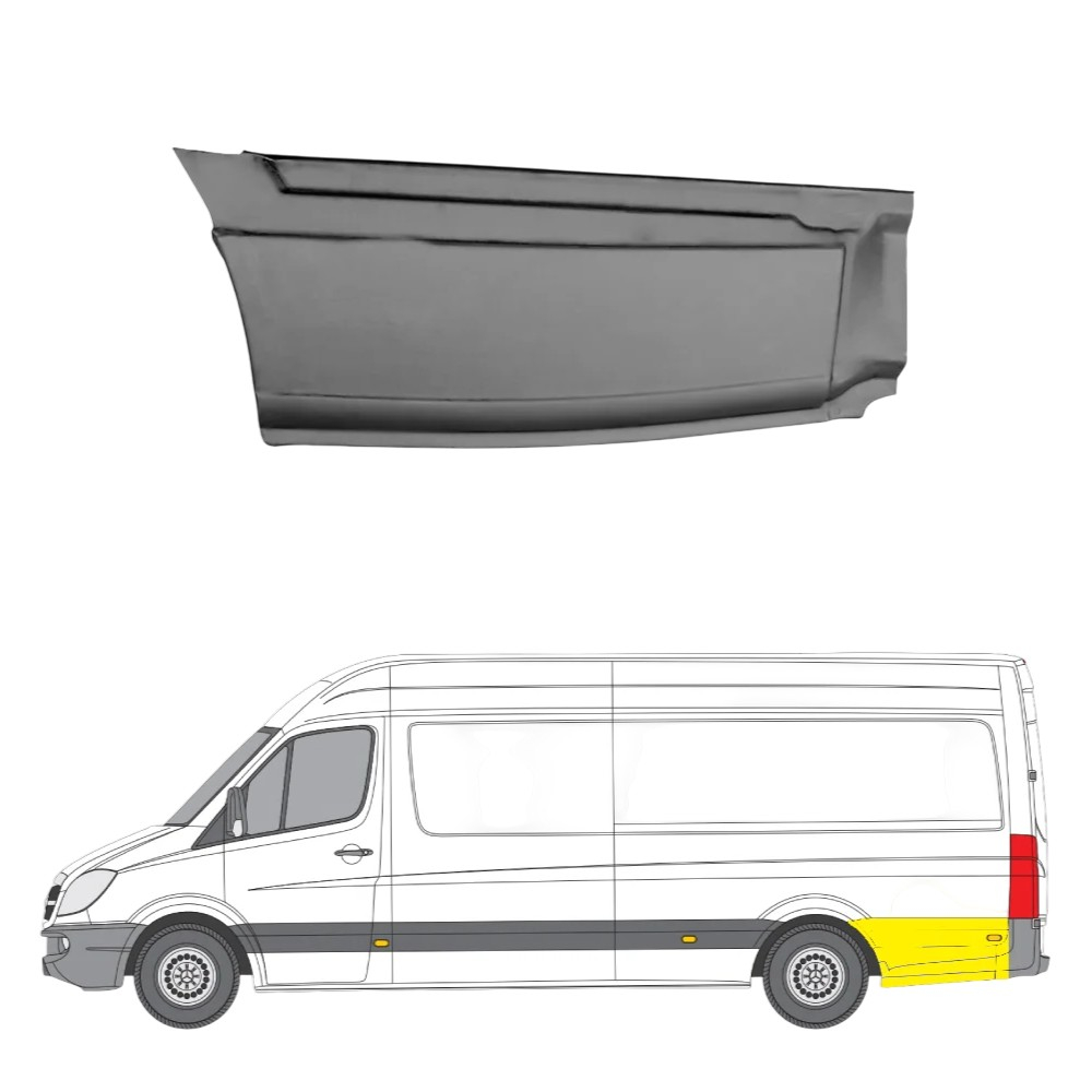 Полуарка зад левая Mercedes Sprinter W906 2006-2019 long (Polcar)