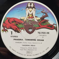Винтажная виниловая пластинка LP Tangerine Dream Phaedra (Japan 1975) (No Obi)