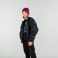 Шапка-бини хлопковая однослойная "PURPLE"