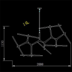 Люстра ROLL&HILL Agnes Chandelier ( Black )   - 14  Lights
