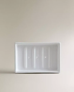 ZARA HOME МЫЛЬНИЦА ИЗ БЕЛОГО ФАЯНСА ДЛЯ ВАННОЙ, БЕЛЫЙ