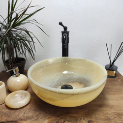Раковина из оникса Bowl Yellow BO-60975 40x40x15 из натурального камня