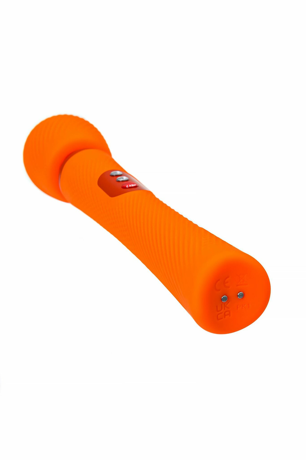 Оранжевый вибромассажер Vim Vibrating Wand - 31,3 см. (Цвет: оранжевый)