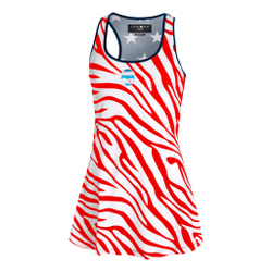 Женская теннисное платье Hydrogen Tech Stars Dress Women - Red, Blue