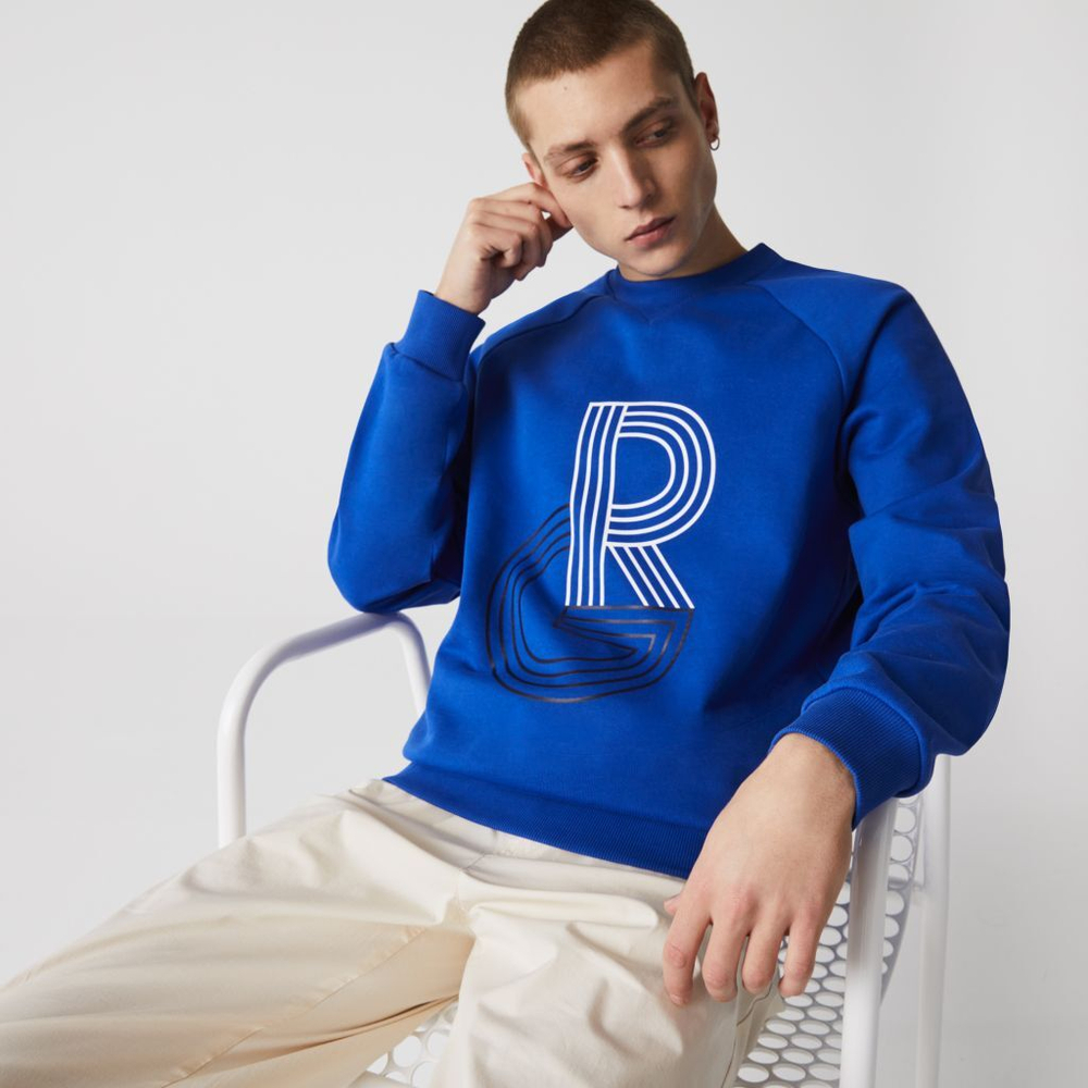 Мужская теннисная кофта Lacoste Men's SPORT Sweatshirt - blue/whie/blue
