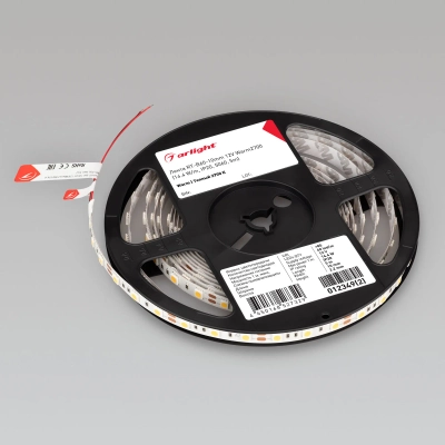 Лента RT-B60-10mm 12V Warm2700 (14.4 W/m, IP20, 5060, 5m) (Arlight, 14.4 Вт/м, IP20)